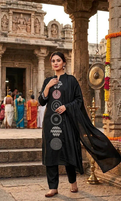 Trending Slub Cotton Kurti Set - Elegant Embroidery for Women | S-3XL