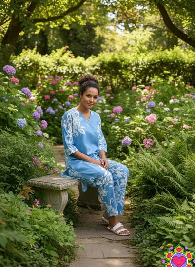 Trending Slub Cotton Kurti Set - Elegant Floral Print for Women