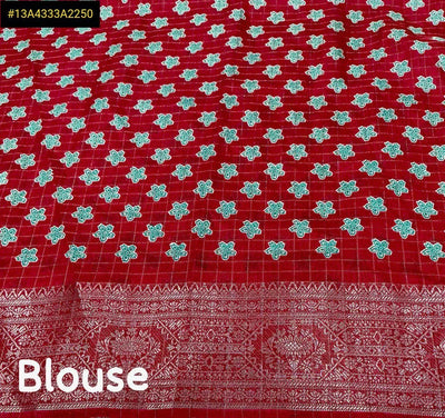 Trending Soft Cotton Crape Saree - Zari Woven Chex & Pattu Border for Festive Wear