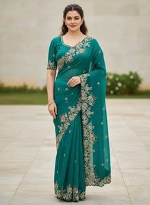 Trending Soft Fendy Chiffon Saree - Elegant Embroidery for Party Wear