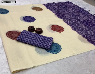 Trending Soft Spun Cotton Saree - Ikkat Digital Print for Festive Wear