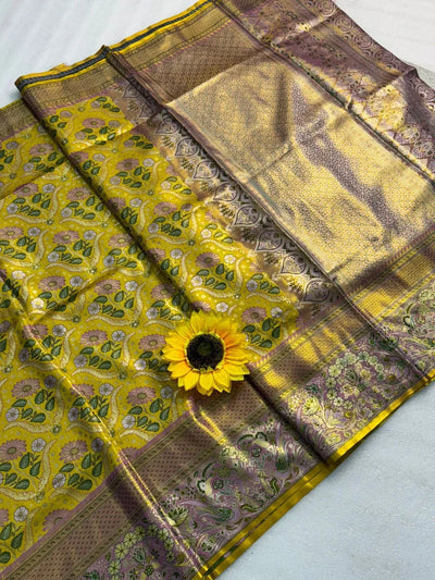 Trending Soft Tissue Silk Saree - Zari Weave Festive Collection for Women