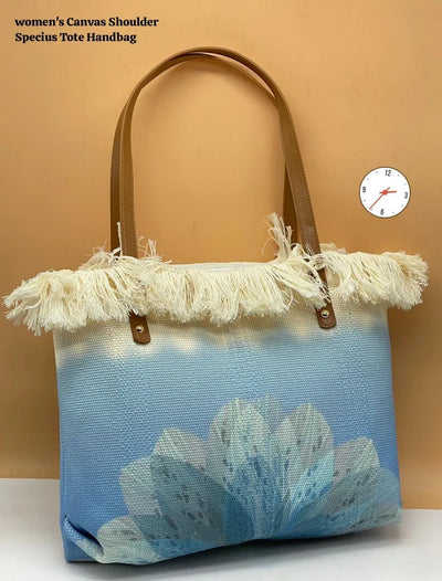 Trending Summer Vibe Canvas Tote Bag - Large Capacity & Washable for Women