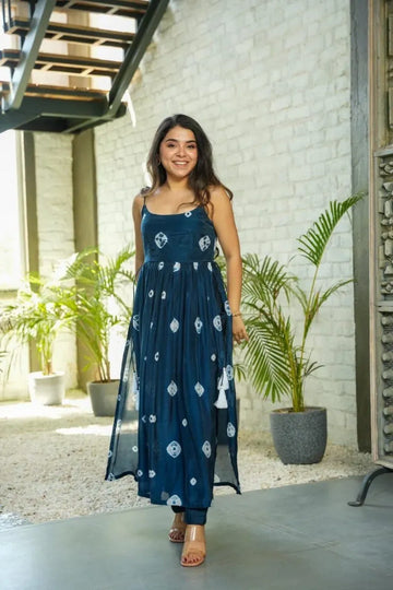 Trending Taby Silk Nyra Cut Kurti Set - Sleeveless Printed for Women | S-XXL