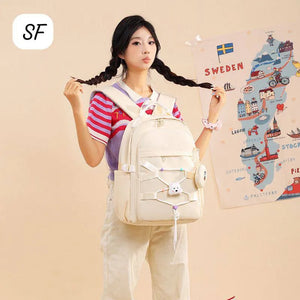 Chic Imported Georgette Backpack for School, College & Everyday Elegance