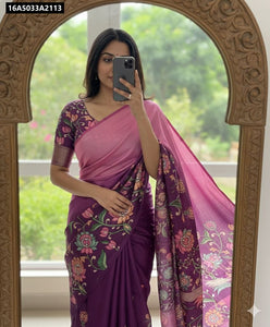 Tussar Silk Kalamkari Digital Print Saree for Women | Ethnic Chic