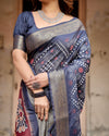 Tussar Silk Saree Bandhani Print for Women | Festive Wear