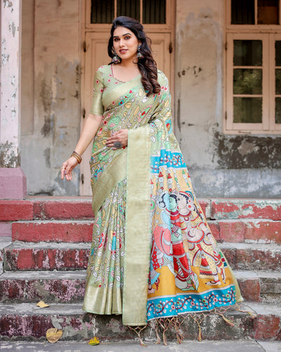Tussar Silk Saree Digital Print for Women | Festive & Casual Wear