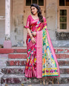 Tussar Silk Saree Digital Print Peacock for Women | Festive & Party Wear
