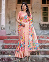 Tussar Silk Saree Floral Digital Print for Women | Festive & Casual Wear