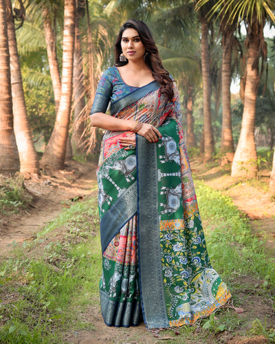 Tussar Silk Saree Traditional Printed Women's | Festive & Wedding by TrendBuy