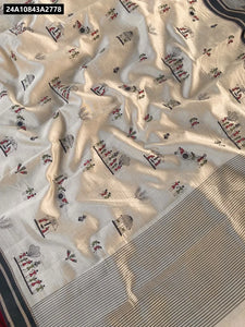 Buy Tussar Silk Worli Motif Saree for Women Online | Premium Ethnic Wear