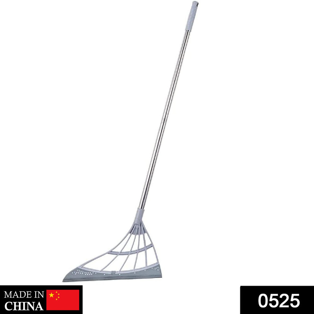 0525 Durable eco-friendly broom with integrated scraper and strong bristles