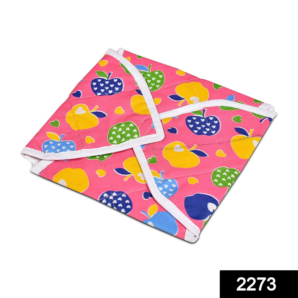 Square hygienic rotichapati cover with vibrant multi-print design.