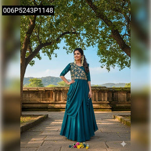 Unique Style Women's Pre-Draped Saree-Anarkali Gown | Party & Celebration