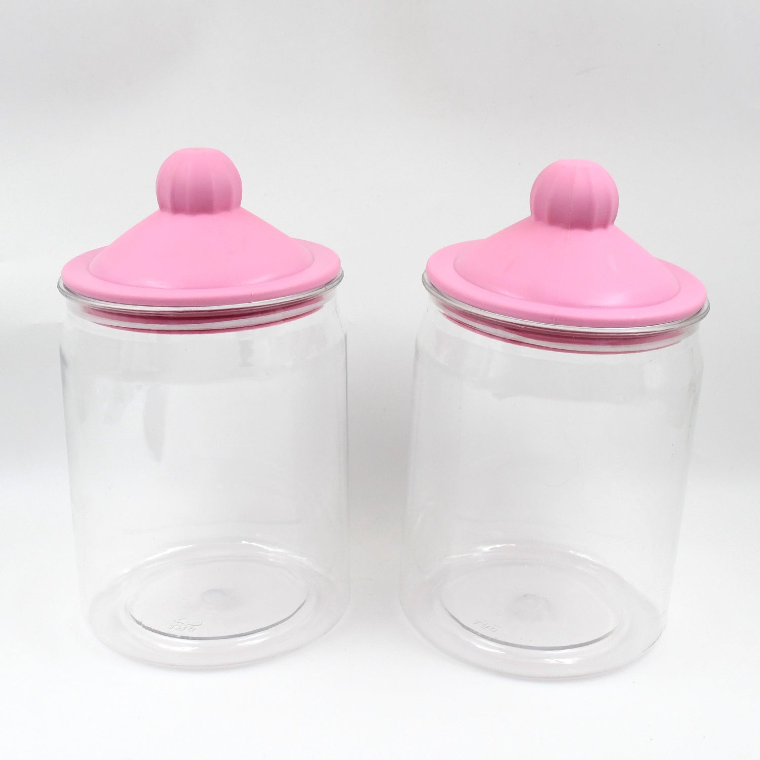 Transparent Kitchen Plastic Container Jar Set (2 Pcs Set  1100 Ml Approx) - TREND BUY