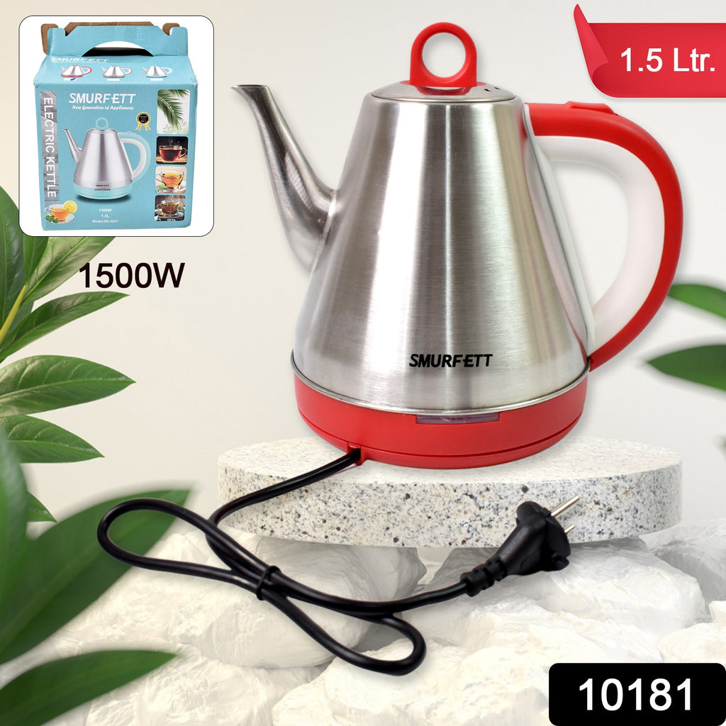 Stainless steel large capacity 1.5 Ltr electric kettle