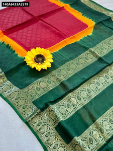 Vibrant Hand-Dyed Cotton Silk Saree for Festive & Casual Wear | Buy Ethnic Wear Online