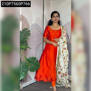 Vichitra Silk Elegant Women's Gown | Party Wear