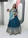 Vichitra Silk Embroidered Lehenga Choli for Women | Festive & Wedding Wear
