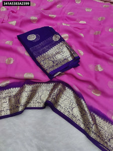 TRENDBUY Viscose Georgette Handying Saree for Women | Festive & Party Wear Ethnic Wear Online