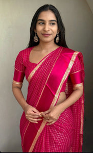 Viscose Georgette Saree Jari Weaving for Women | Party & Festive
