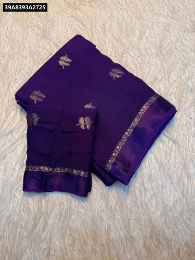 Buy Viscose Satin Khadi Silk Saree for Women Online | Partywear & Festive Ethnic Wear