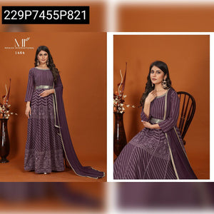 Vogue Women's Premium Fox Embroidered Anarkali Gown | Festive & Party Wear by Moksh International