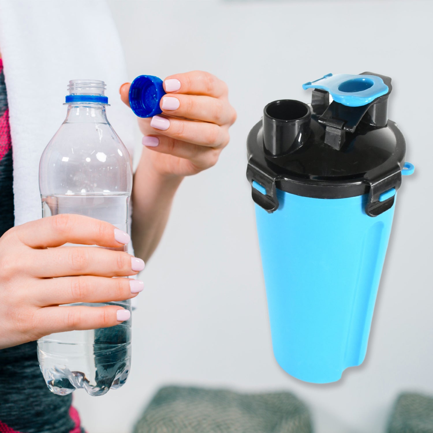 12697 Plastic Sports Double Wall Water Bottle High Quality Water Bottle Bpa-free  Leak-proof For Kids School For Fridge Office Sports School Gym Yoga (1 Pc  400 Ml Approx) - TREND BUY