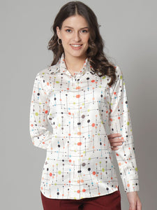 Women Printed Regular Fit Shirt with Full Sleeves