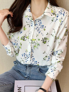 Women Regular Fit Printed Button Down Collar Casual Shirt