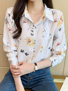 Women Printed Regular Fit Shirt with Full Sleeves