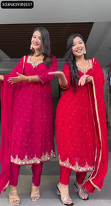Women's Anarkali 3-Piece Gown | Festive Ready-to-Wear