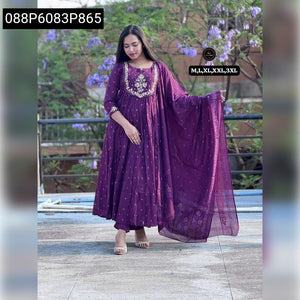 Women's Anarkali Flared Embroidery Kurta Set | Festive Glam
