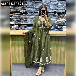 Women's Anarkali Kurta Set | Tier Pattern Hand Work Cotton for Festive & Casual