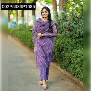 Women's Botanical Print Kota Chex Kurta Pant Set | Casual & Daytime Wear