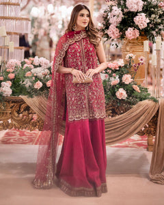 Women's Designer Chinnon Silk Kurta Palazzo Set | Festive & Party Wear