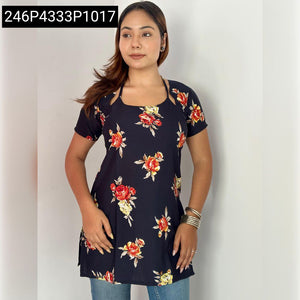 Women's Designer Print Short Kurti | Everyday Chic