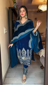 Women's Designer Velvet Suit | Party Wear