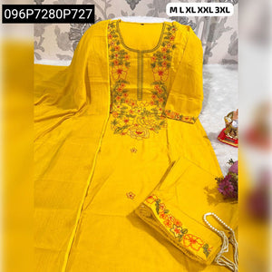 Women's Embroidered A-Line Kurti Set | Festive & Celebratory