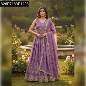 Women's Embroidered Anarkali Suit | Wedding & Festive Cosmos Fabric