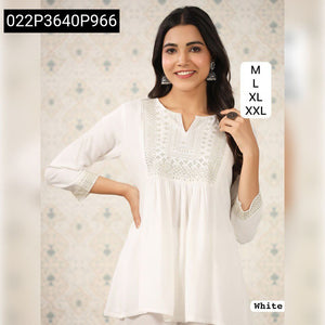 Women's Embroidered Sequin Rayon Tunic | Festive & Casual Wear