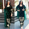 Women's Embroidered Velvet Suit | Festive Wear