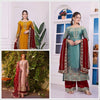 Women's Fancy Embroidered Sequence Top Plazzo with Dupatta Set | Eid Special