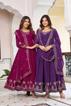 Women's Faux Georgette Anarkali Gown | Party & Festive Wear