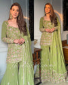 Women's Faux Georgette Embroidered Sharara Suit | Festive Ready to Wear