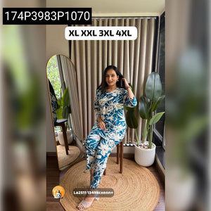 Premium Floral Rayon Women's Co-ord Set - Exclusive 16kg Breathable Casual Lounge Wear