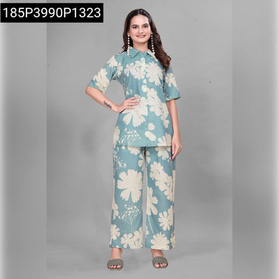 Women's Floral Printed Cotton Co-ord Set | Effortless Style for Casual Days