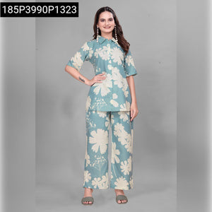 Women's Floral Printed Cotton Co-ord Set | Effortless Style for Casual Days