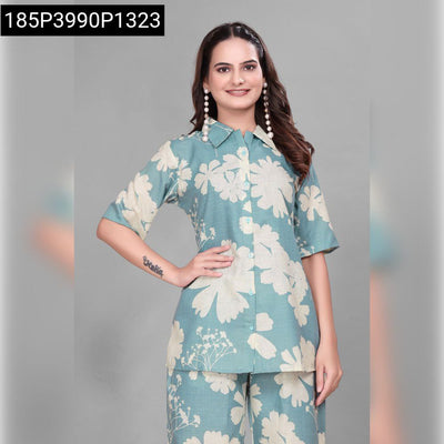 Women's Floral Printed Cotton Co-ord Set | Effortless Style for Casual Days